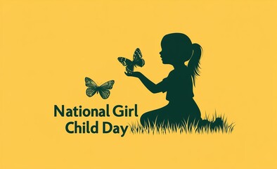 national | girl | child | day | poster | celebration