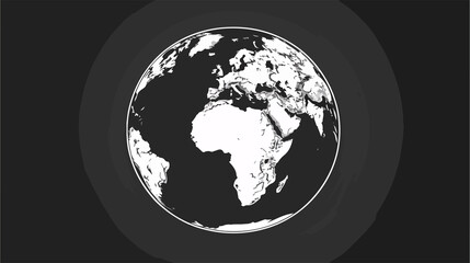 Fototapeta premium Detailed Earth Globe Spherical Model Showing World Map with Continents
