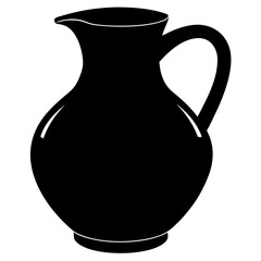  Sweet Jug silhouette on white background