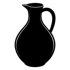  Sweet Jug silhouette on white background