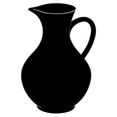  Sweet Jug silhouette on white background