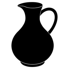 Sweet Jug silhouette on white background