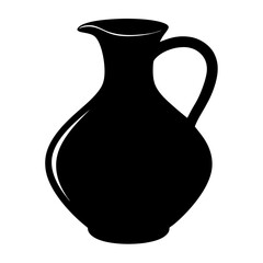  Sweet Jug silhouette on white background