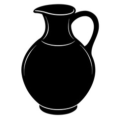  Sweet Jug silhouette on white background