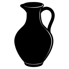  Sweet Jug silhouette on white background