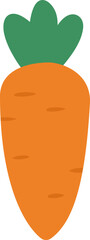 Carrot icon isolated.
Whole carrot vegetable.
Orange carrot clipart.
Transparent background.

