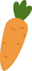 Carrot icon isolated.
Whole carrot vegetable.
Orange carrot clipart.
Transparent background.
