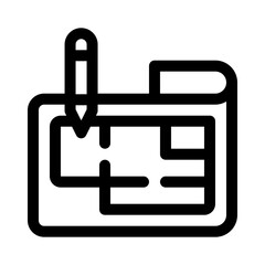 Fototapeta premium Blueprint line icon