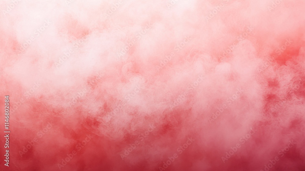 Poster soft red gradient background with light fog and ethereal effect