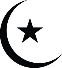 Moon and  star vector image