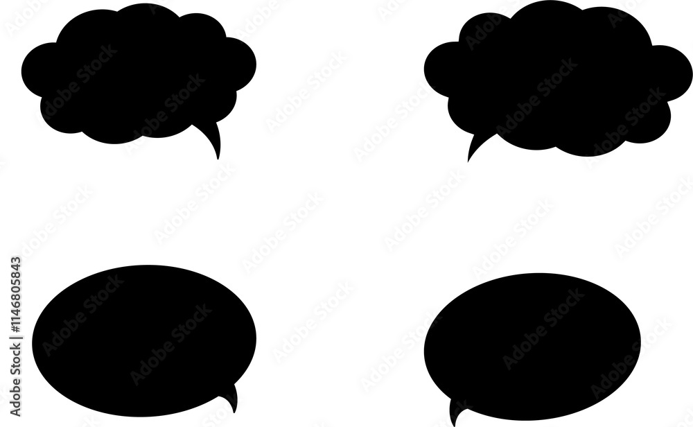 Poster empty speech bubble set. ready to apply to your design. vector illustration.