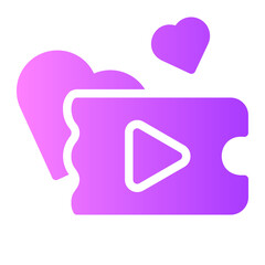 Tickets gradient icon