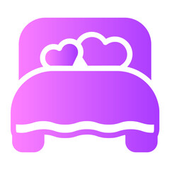 bedroom gradient icon