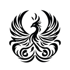 Floral Design A classic black and white floral design element featuring elegant, curved leaves and intricate detailing. Ornamental Perfect for use in decorative borders, logos