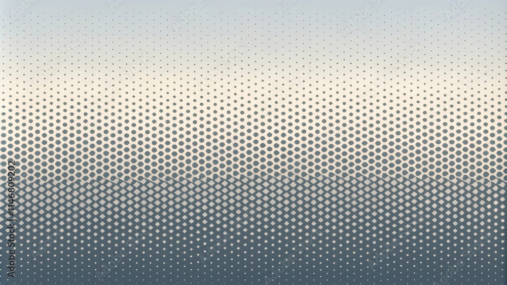 Fototapete abstract pattern of circles and squares with a gradual fade from light to dark