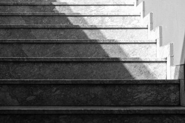 Abstract architecture background with empty granite stairs