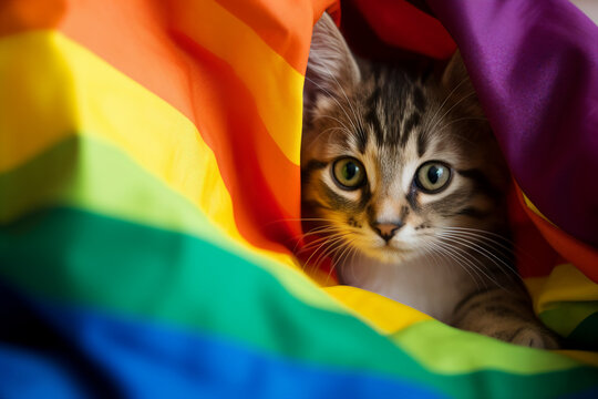 Generative AI picture with lgbt couples concept pride month theme image