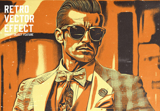 Retro Vector Effect with Generative AI