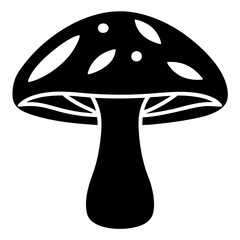 Mushroom icon silhouette vector art illustration