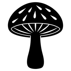 Mushroom icon silhouette vector art illustration