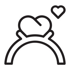 Engagement Ring line icon