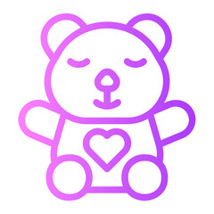 Teddy Bear gradient icon