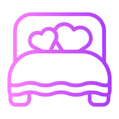 bedroom gradient icon