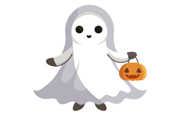 halloween pumpkin with ghost