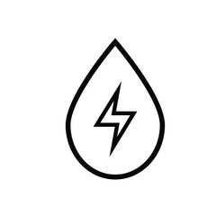 energy icon. water energy. hydroelectric power. Collection of renewable energy, ecology and green electricity icons. Line design style. vector design