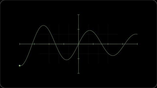 A luminous sine wave oscillates smoothly across time, its graceful curves pulsing with mathematical precision against darkness - a visual symphony of analog harmony in motion.