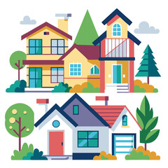 Fototapeta premium house and trees