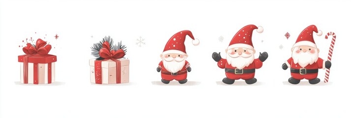 Collection of cute gnome character.