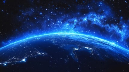 Fototapeta premium Stunning View of Earth from Space at Night