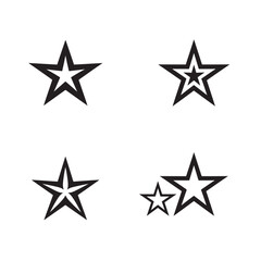 Obraz premium star silhouette vector icon with a white background
