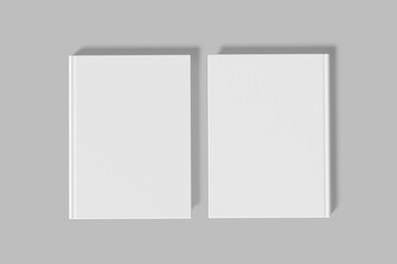 cover book blank mockup, spread, spine. Realistic blank book in hard cover in different 3D angles. design with shadows for branding. Vector illustration