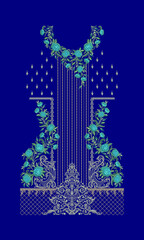Indian Embroidery Neck and Border Design, Pattern, Patch, Embroidery Designs, Women Shirt Designs, Embroidery Allover Designs Embroidery Illustration, for Textile Clothing Design Manual artwork