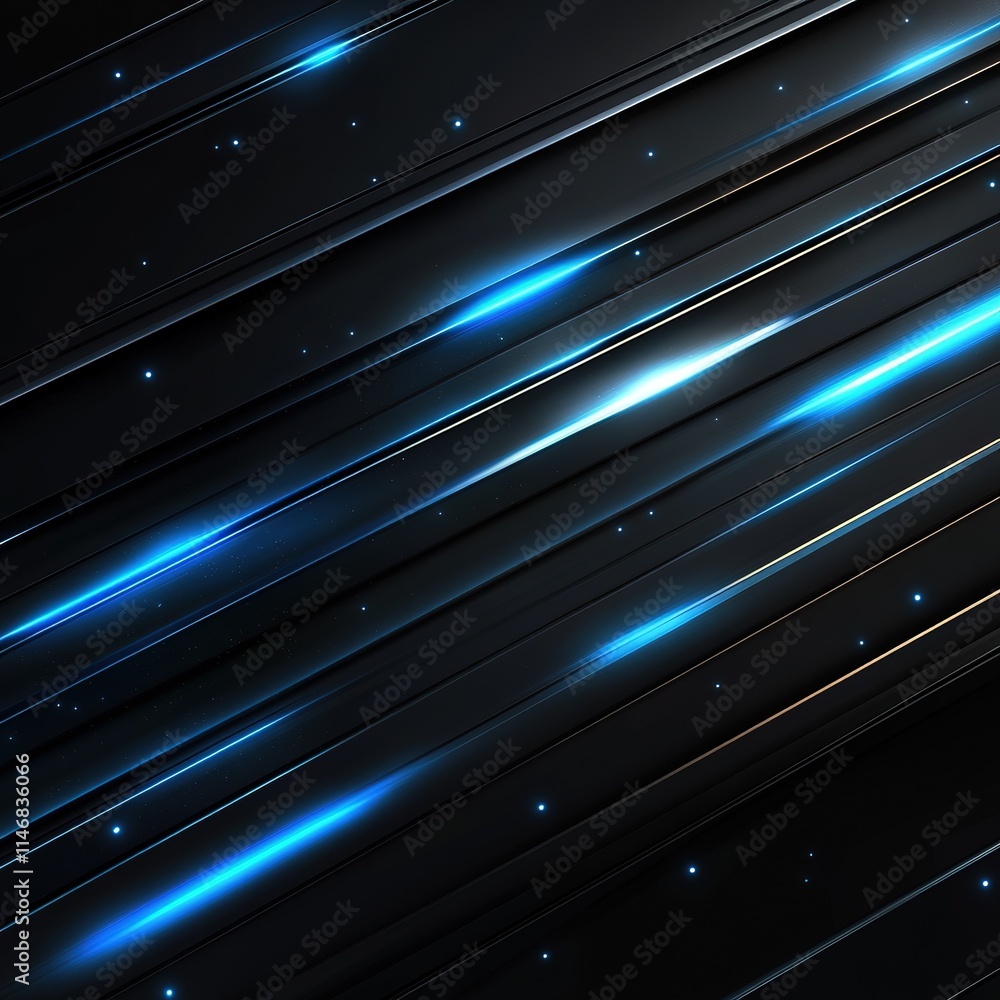 Aufkleber dynamic light trails abstract visualization digital art dark background close-up energy flow concept