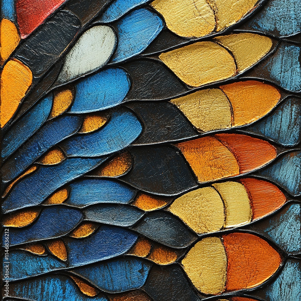 Poster colorful butterfly wing patterns nature scene artistic image close-up view abstract design for visua