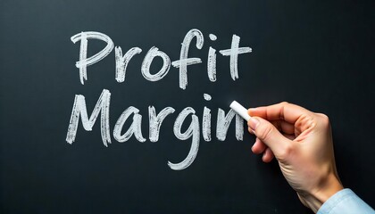 Fototapeta premium Hand holding white chalk writing 