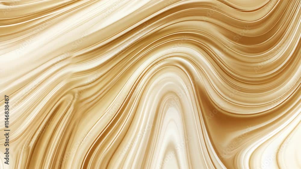 Poster flowing patterns of beige and cream create a soothing abstract design with smooth curves and waves