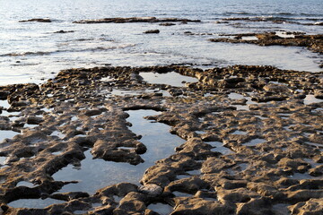 The Mediterranean coast in northern Israel