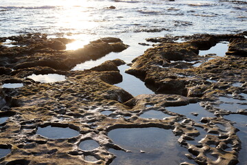 The Mediterranean coast in northern Israel