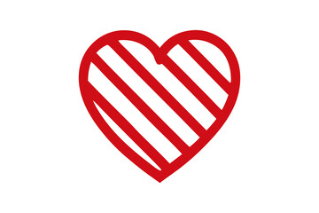 love icon hearts love symbol illustration isolated on transparent png background for valentine, anniversary	