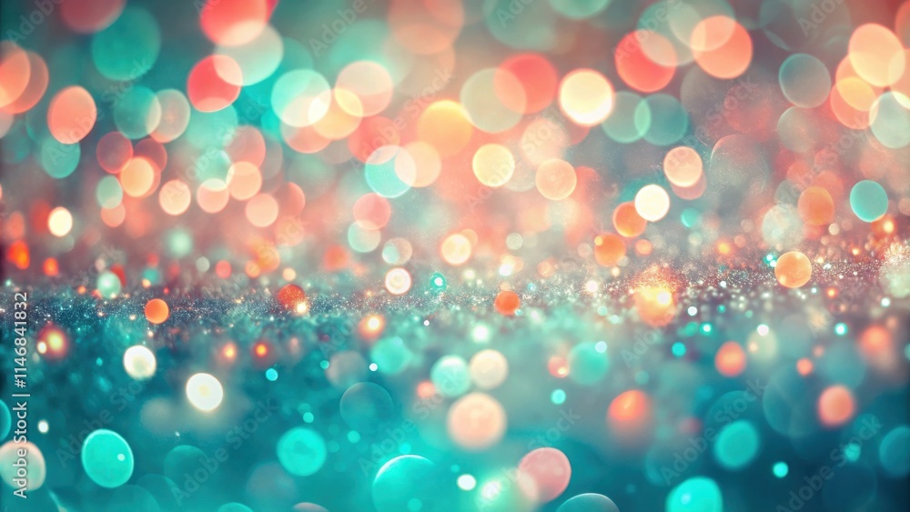 Poster Sparkling Bokeh Background with a Soft and Shimmering Glow, Perfect for Festive Designs and Magical Illusions