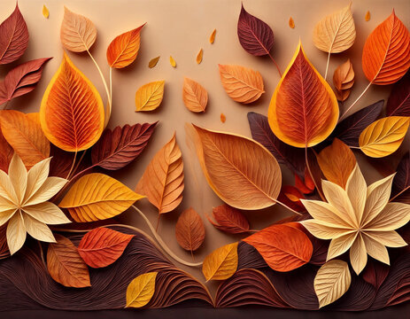 Bunte Herbstbl&auml;tter aus Tonpapier &ndash; Handgemachte Deko f&uuml;r den Herbst