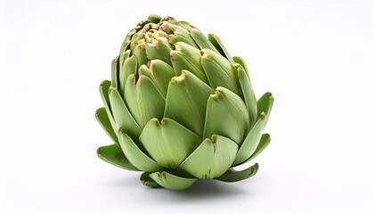 Fototapeta premium Single artichoke on white background.