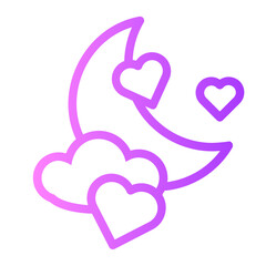Honeymoon gradient icon