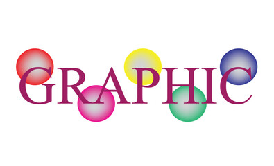 Graphic bubbles with capital letters