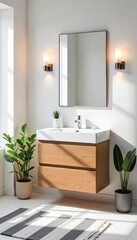 Fototapeta premium Bathrooms. Trend inspiration for your interior designs and social networks such as YouTube, Instagram or WhatsApp.
