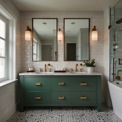 Bathrooms. Trend inspiration for your interior designs and social networks such as YouTube, Instagram or WhatsApp.

